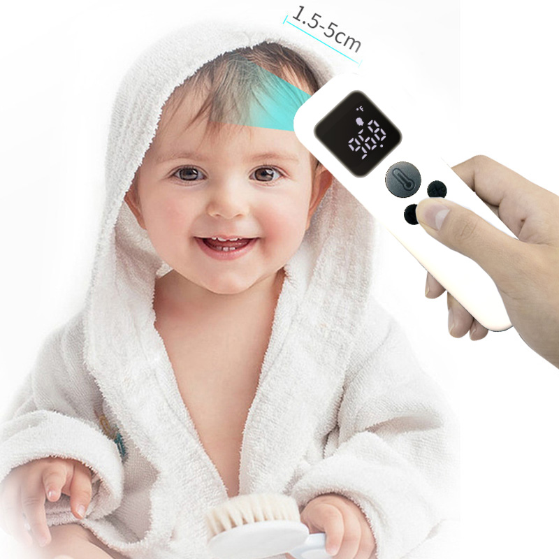 Infrapuna otsa lämpömittari aikuiselle, digitaalinen lääketieteellinen infrapuna lämpömittari kosketuksettomia kuume otsan lämpömittarin kanssa CE hyväksytty vauvalasten